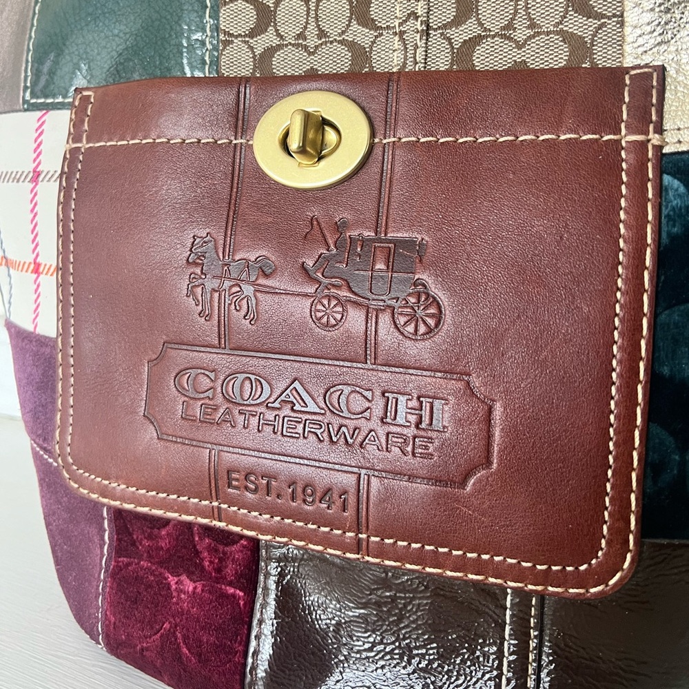 Coach Bleecker Holiday Patchwork Duffle Bag